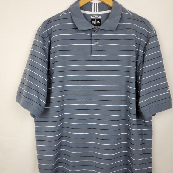 Adidas 💙 ClimaLite Polo Shirt. Size Large. - Picture 4 of 7